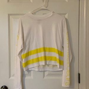 calvin klein yellow striped long sleeve